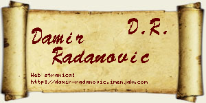 Damir Radanović vizit kartica
